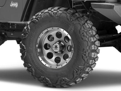Mammoth 8 Simulated Beadlock Style Anthracite Wheel; 15x8 (97-06 Jeep Wrangler TJ)