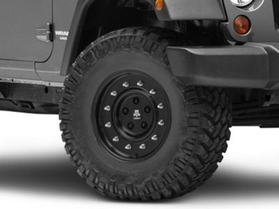 Mammoth General Matte Black Wheel; 16x8 (07-18 Jeep Wrangler JK)