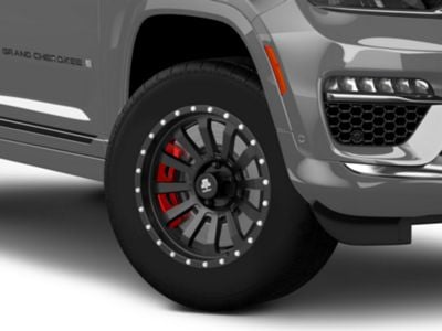 Mammoth Jeep Grand Cherokee 12 Hole Beadlock Satin Black Wheel; 18x9