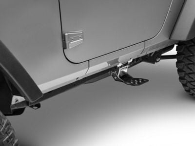 M.O.R.E. Hide-A-Step; Black (07-18 Jeep Wrangler JK)