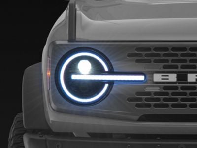 Morimoto XRGB LED Headlights; Black Housing; Clear Lens (21-24 Bronco)