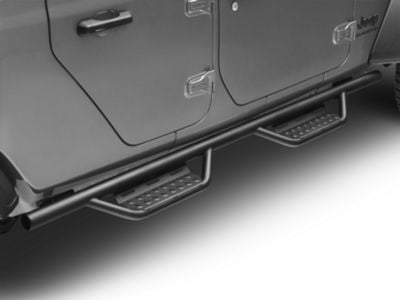 N-Fab Cab Length RS Nerf Side Step Bars; Textured Black (20-24 Jeep Gladiator JT)
