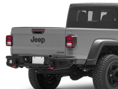 Jeep Licensed by RedRock HD Tubular Rear Bumper with Jeep Logo (20-24 Jeep Gladiator JT)