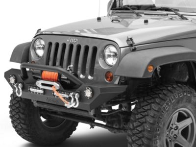Jeep Licensed by RedRock Trail Force HD Front Bumper with LED Lights and Jeep Logo (07-18 Jeep Wrangler JK)