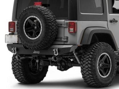 Jeep Licensed by RedRock HD Rear Bumper with LED Jeep Logo Backlight (07-18 Jeep Wrangler JK)