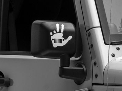 Jeep Licensed by RedRock Jeep Peace Grille Decal; White (87-18 Wrangler YJ, TJ & JK)