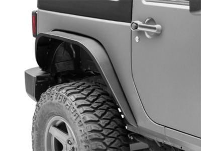 Jeep Licensed by RedRock Slim Fender Flares with Jeep Logo; Rear (07-18 Jeep Wrangler JK)