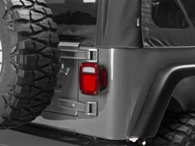 Rugged Ridge LED Tail Light; Black Housing; Red/Clear Lens; Passenger Side (76-06 Jeep CJ5, CJ7, Wrangler YJ & TJ)