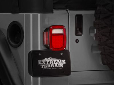 Rugged Ridge LED Tail Light; Black Housing; Red/Clear Lens; Driver Side (76-06 Jeep CJ5, CJ7, Wrangler YJ & TJ)