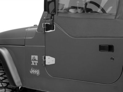 Rugged Ridge Door Hinges; Stainless Steel (87-06 Jeep Wrangler YJ & TJ)