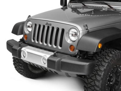 Rugged Ridge Front Bumper Applique; Silver (07-18 Jeep Wrangler JK)