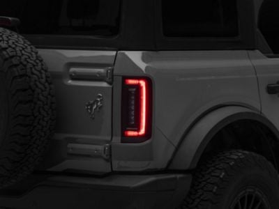 Oracle Flush Mount LED Tail Lights; Black Housing; Red Clear Lens (21-24 Bronco w/ Factory Halogen Tail Lights)