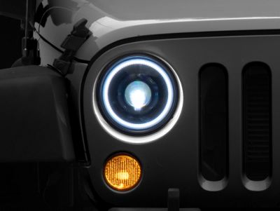 Oracle Oculus 7-Inch Switchback Bi-LED Projector Headlights; Black Housing; Clear Lens (07-18 Jeep Wrangler JK)