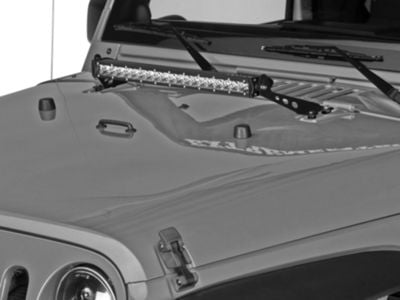 Raxiom 24-Inch Light Bar Hood Mounting Brackets (07-18 Jeep Wrangler JK)
