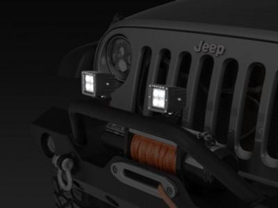 Raxiom 3-Inch Square 4-LED Off Road Light; Flood Beam (Universal; Some Adaptation May Be Required)