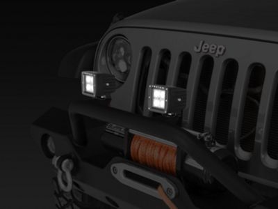 Raxiom 3-Inch Square 4-LED Off Road Light; Spot Beam (Universal; Some Adaptation May Be Required)