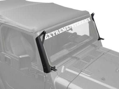 Raxiom 50-Inch LED Light Bar Windshield Mount with Auxilliary Bracket (97-06 Jeep Wrangler TJ)