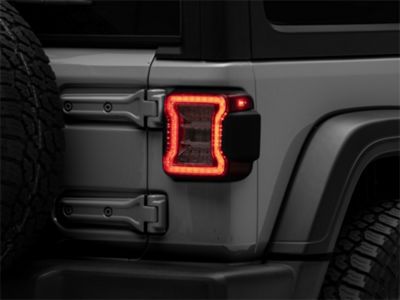 Raxiom Jeep Wrangler LED Tail Lights; Clear Housing; Clear Lens J181426 ...
