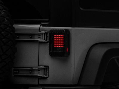 Raxiom LED Tail Lights; Black Housing; Smoked Lens (07-18 Jeep Wrangler JK)