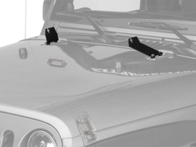 Raxiom 20-Inch Light Bar Hood Mounting Brackets (07-18 Jeep Wrangler JK)