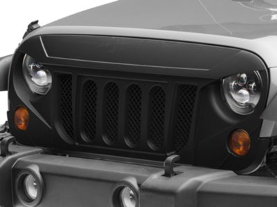 RedRock Avenger Grille; Matte Black (07-18 Jeep Wrangler JK)