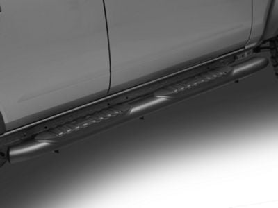 RedRock 5-Inch Oval Bent End Side Step Bars; Black (21-24 Bronco 4-Door)