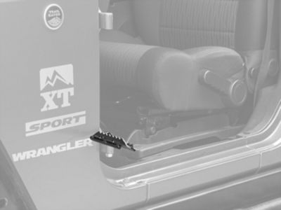 RedRock Foot Pegs; Textured Black (07-18 Jeep Wrangler JK)