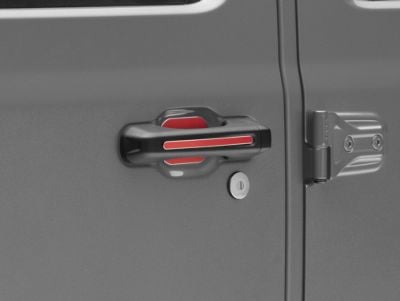 RedRock Door Handle Inserts; Red (20-24 Jeep Gladiator JT)