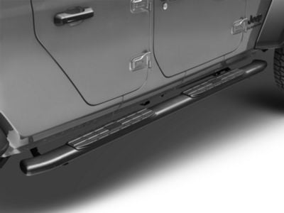 RedRock PNC Side Step Bars; Textured Black (20-24 Jeep Gladiator JT)