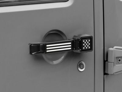 RedRock Jeep Wrangler Aluminum Door and Tailgate Handle Set; Stars and