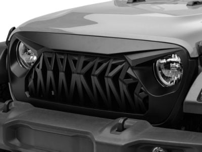 RedRock Deep Woods Grille; Matte Black (18-24 Jeep Wrangler JL w/o TrailCam)
