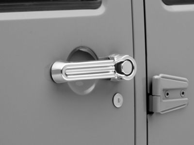 RedRock Door Handle Covers; Chrome (07-18 Jeep Wrangler JK 4-Door)