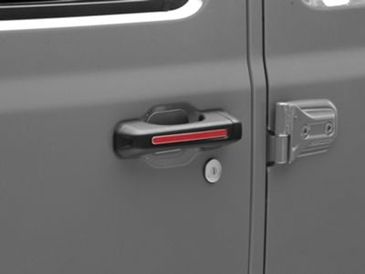 RedRock Door Handle Inserts; Red (18-24 Jeep Wrangler JL 4-Door)
