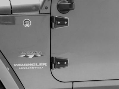 RedRock Door Hinges; Black (07-18 Jeep Wrangler JK 4-Door)