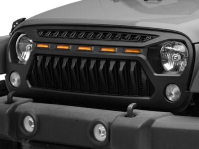 RedRock Gladiator Grille with Amber LED Lighting (07-18 Jeep Wrangler JK)