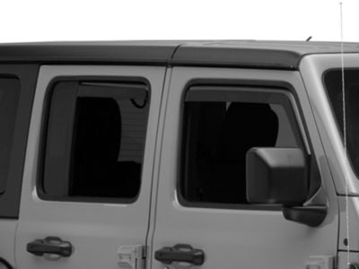 RedRock In-Channel Window Deflectors (18-24 Jeep Wrangler JL 4-Door)