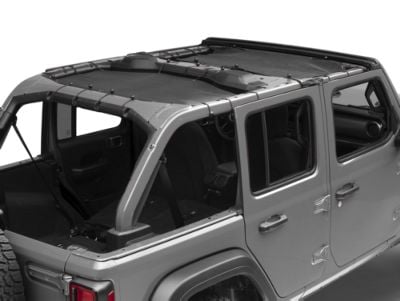 RedRock Mesh Sun Shade; Front and Rear; Black (18-24 Jeep Wrangler JL 4-Door)