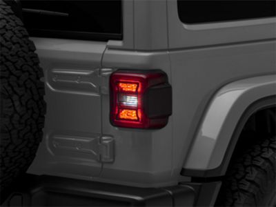 RedRock Tail Light Covers; Old Glory (18-24 Jeep Wrangler JL w/ Factory LED Tail Lights)
