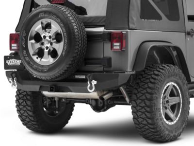 RedRock Max-HD Rear Bumper with LED Fog Lights (07-18 Jeep Wrangler JK)