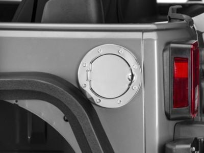 RedRock Non-Locking Fuel Door; Stainless Steel (07-18 Jeep Wrangler JK)