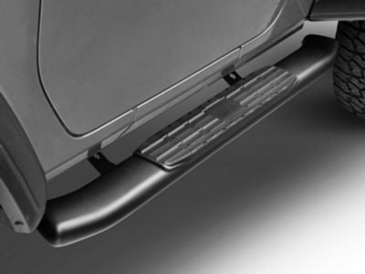 RedRock PNC Side Step Bars; Textured Black (18-24 Jeep Wrangler JL 2-Door)