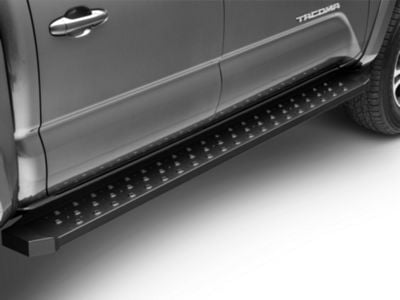 Barricade Rattler Steel Running Boards; Black (05-23 Tacoma Double Cab)
