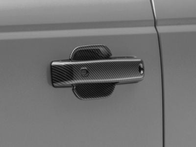 RedRock Door Handle and Recess Covers; Carbon Fiber Appearance (21-24 Bronco)