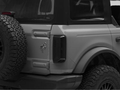 RedRock Tail Light Covers; Smoked (21-24 Bronco w/ Factory LED Tail Lights)