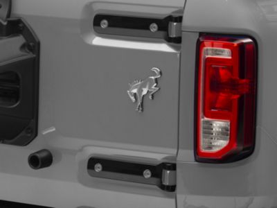 RedRock Tailgate Hinge Trim; Gloss Black (21-24 Bronco)