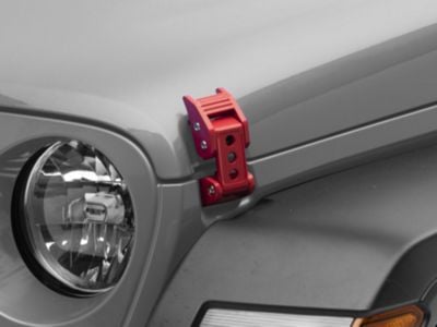 RedRock Jeep Gladiator Hood Latches; Red J171345 (20-25 Jeep