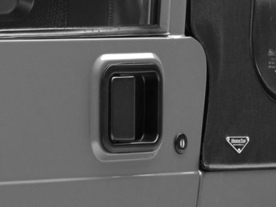 RedRock Paddle Door Handle; Driver Side; Black (76-06 Jeep CJ7, Wrangler YJ & TJ)