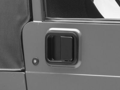 RedRock Paddle Door Handle; Passenger Side; Black (76-06 Jeep CJ7, Wrangler YJ & TJ)