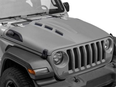 RedRock Avenger Heat Dispersion Hood; Unpainted (18-24 Jeep Wrangler JL)
