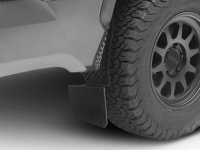 Tundra 6-Inch X-Merica Offset Mud Flaps; Front or Rear; Black